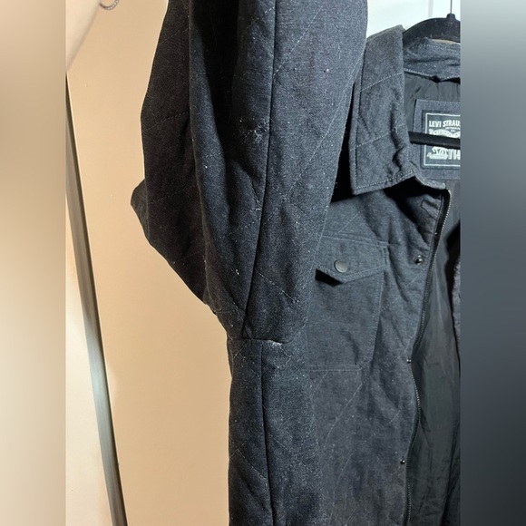 Levi's Men's Diamond Quilted Shirt Jacket, Charcoal, XX-Large - Picture 10 of 16